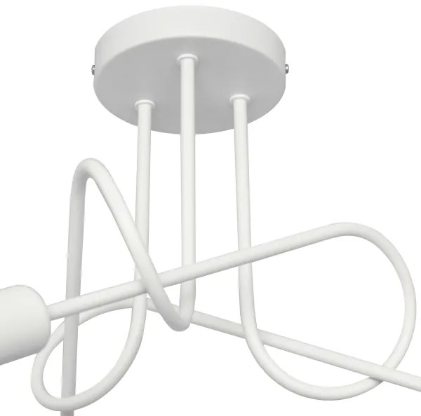 Lustr pentru copii OXFORD 3xE27/15W/230V alb montat pe tavan