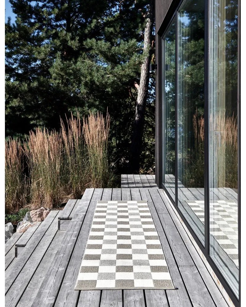 Covor tip traversă pentru interior și exterior bej/crem 70x300 cm Pix Dark Linen – Pappelina