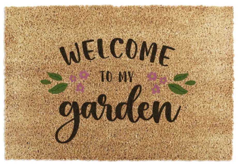 Covoraș de intrare din fibre de nucă de cocos 40x60 cm Welcome to My Garden – Artsy Doormats