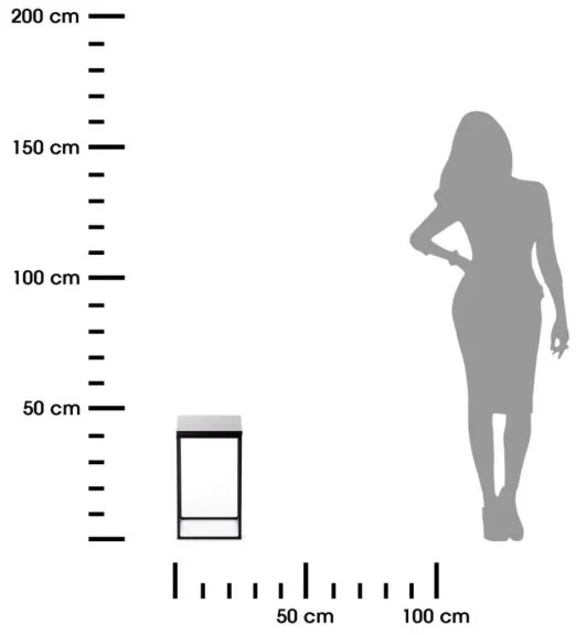 Suport flori BASICLOFT 40x24 negru