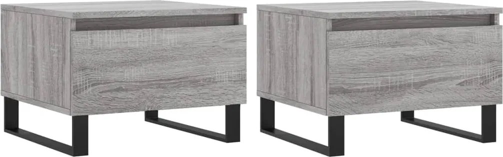vidaXL Măsuțe de cafea 2 buc. gri sonoma 50x46x35 cm lemn compozit