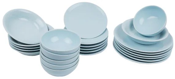 Set de masă din porțelan, 24 piese, albastru
