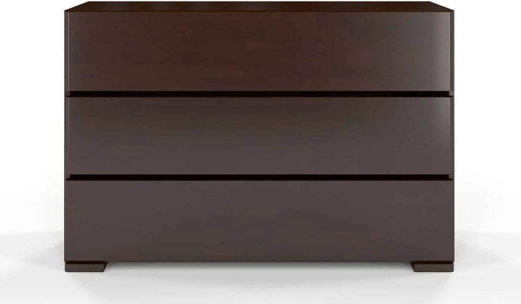 Comodă lemn masiv TerraCraft Fag 3 sertare, 120 × 45 × 81 cm - Natural