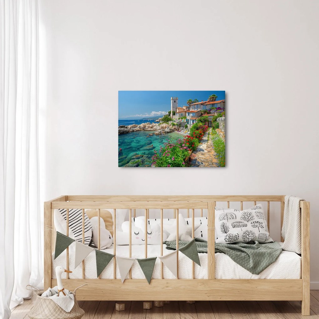 Tablou - Sat pitoresc de coastă (70x50 cm)