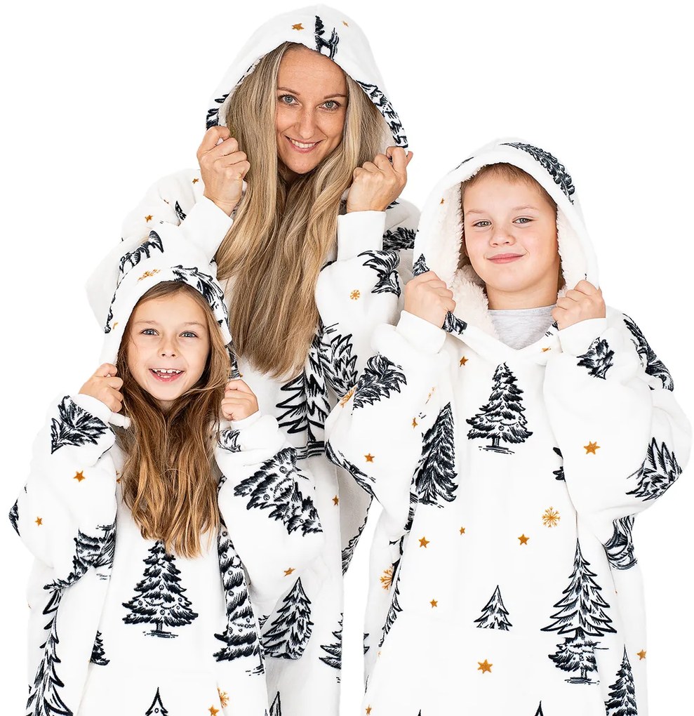 Hanorac din micropluș 4Home Frosted Trees, uni S – pentru copii