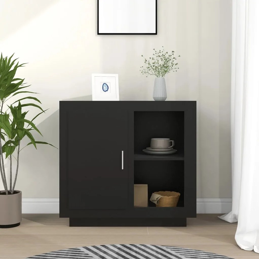 811827 vidaXL Servantă, negru, 80x40x75 cm