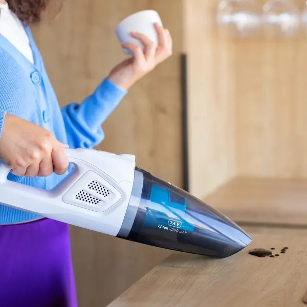Niceboy ION Hurricane R1 - Aspirator portabil 50W/2200 mAh alb/bleu
