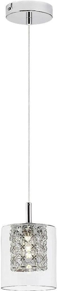 Rabalux Duchess lampă suspendată 1x40 W crom-transparent 3114