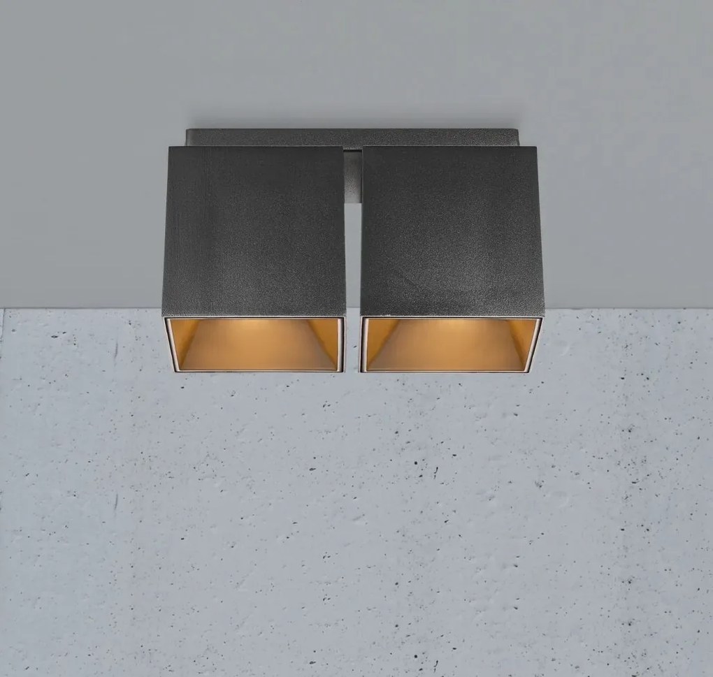 Corp aplicat cu 2 spoturi design modern ETHAN negru