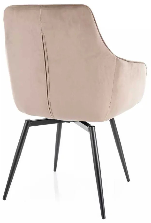 Scaun de bucătărie Alcano Velvet, bej