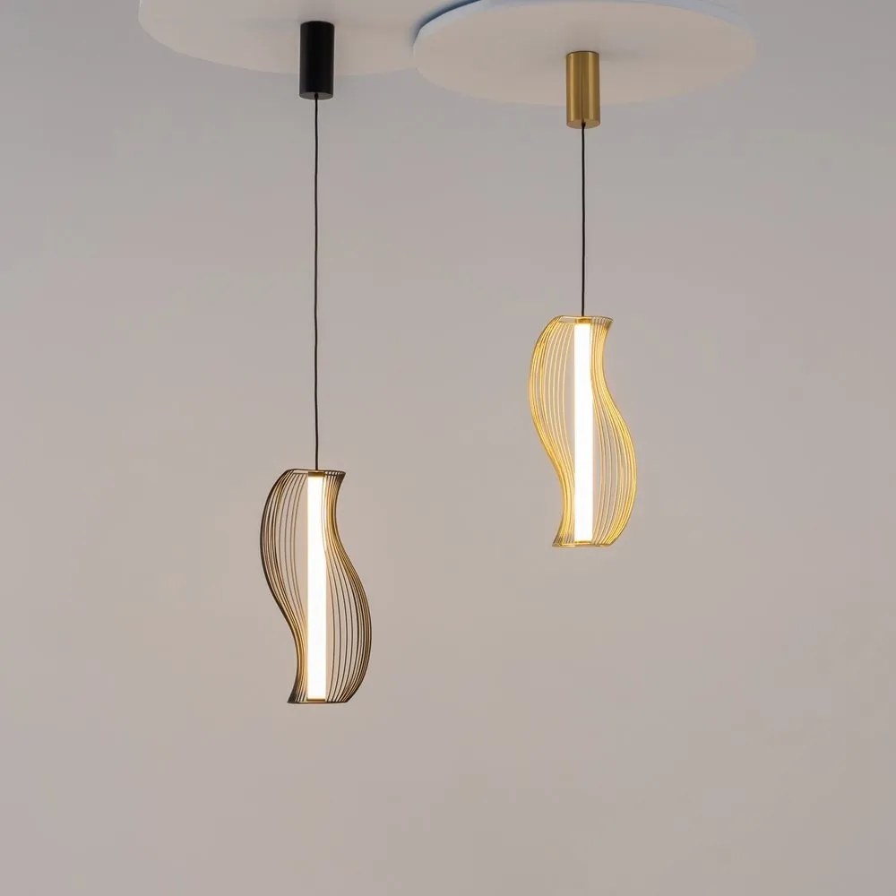 Lustra Suspendata LED, Negru, Shadows of the past