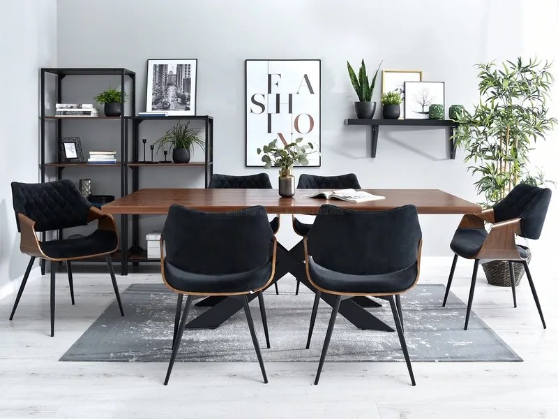 Scaun Rolf K (nuc închis + negru). Promo -16%. 1111255