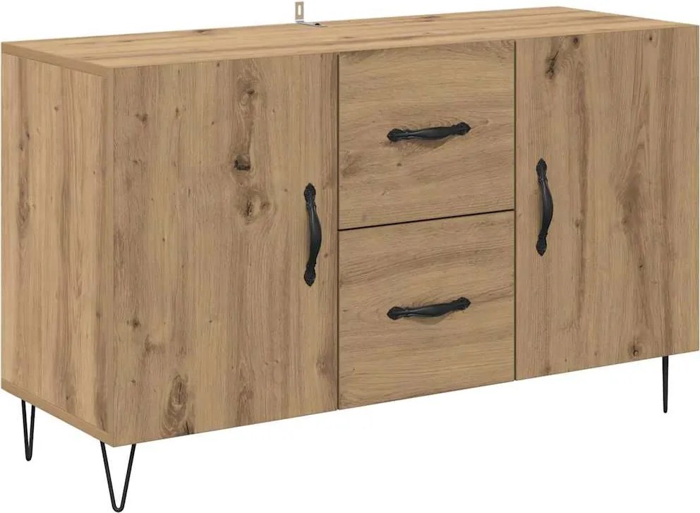 vidaXL Bufet cu sertar Stejar Artizanal 100 x 36 x 60 cm Lemn compozit