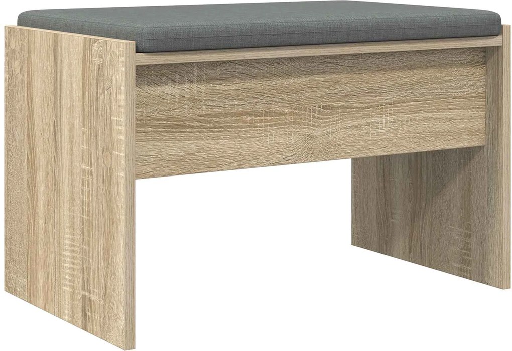 vidaXL Bancă pentru hol cu pernă Stejar Sonoma 63 x 38 x 40 cm