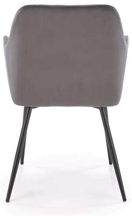 Scaun K558 velvet gri
