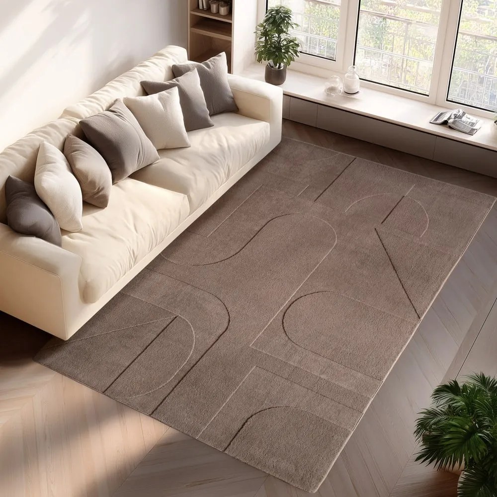 Covor bej lavabil 200x290 cm Pompei 1614 – Ayyildiz Carpets