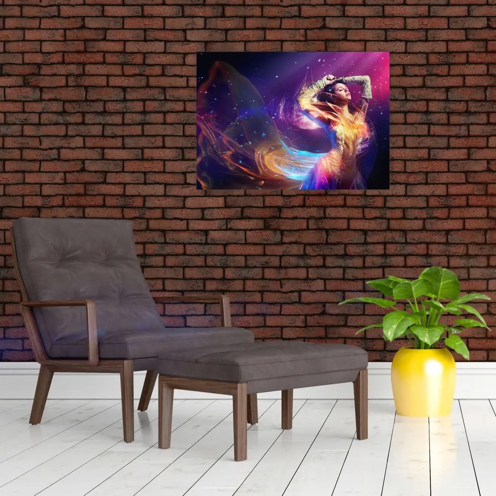 Tablou pe sticlă - Femei mistice (70x50 cm)