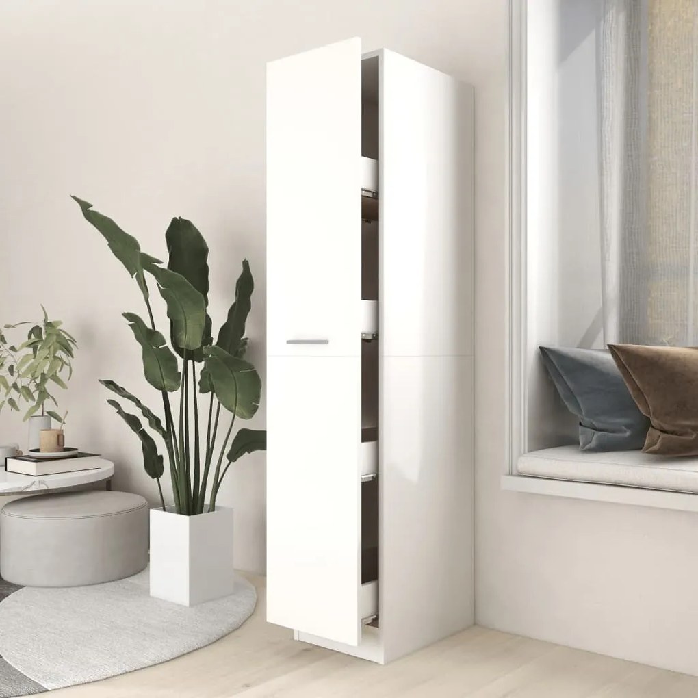 804220 vidaXL Dulap farmacie, alb, 30x42,5x150 cm, PAL