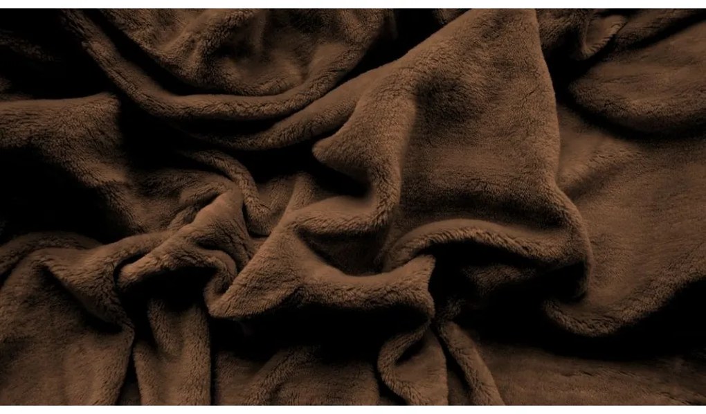 Cearsaf Cocolino microplus cu elastic SOFT 90x200 cm maro inchis