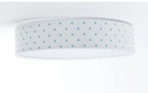 LED Plafonieră GALAXY KIDS 24W 230V alb/turcoaz cu steluțe