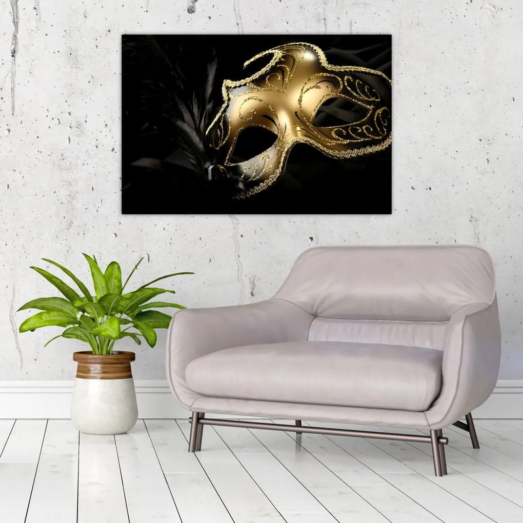 Tablou masca aurie (90x60 cm)