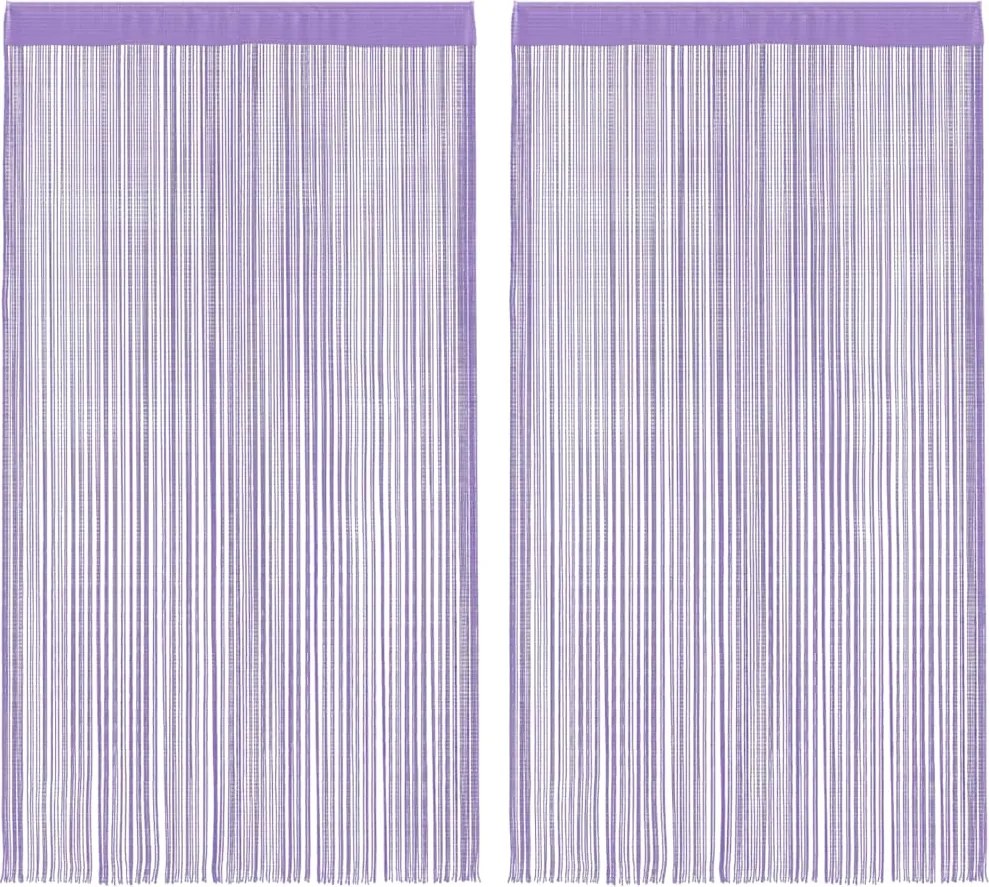 vidaXL Perdele șir 2 buc Violet 140x250 cm