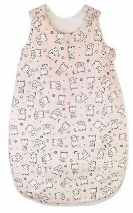 KidsDecor - Sac de dormit fara maneci Baby bear 70 cm din Bumbac, 70x30 cm, 3-9 luni, Tog 2.5, Roz