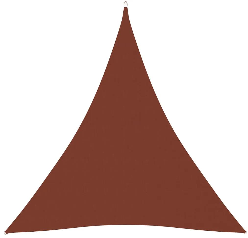 Parasolar, caramiziu, 4x4x4 m, tesatura oxford, triunghiular Terracota, 4 x 4 x 4 m