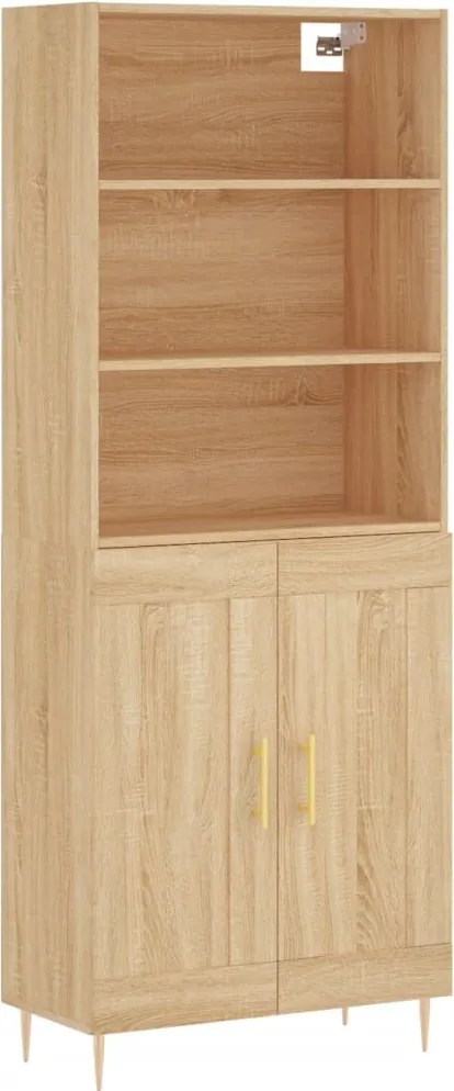 vidaXL Dulap înalt, stejar sonoma, 69,5x34x180 cm, lemn compozit