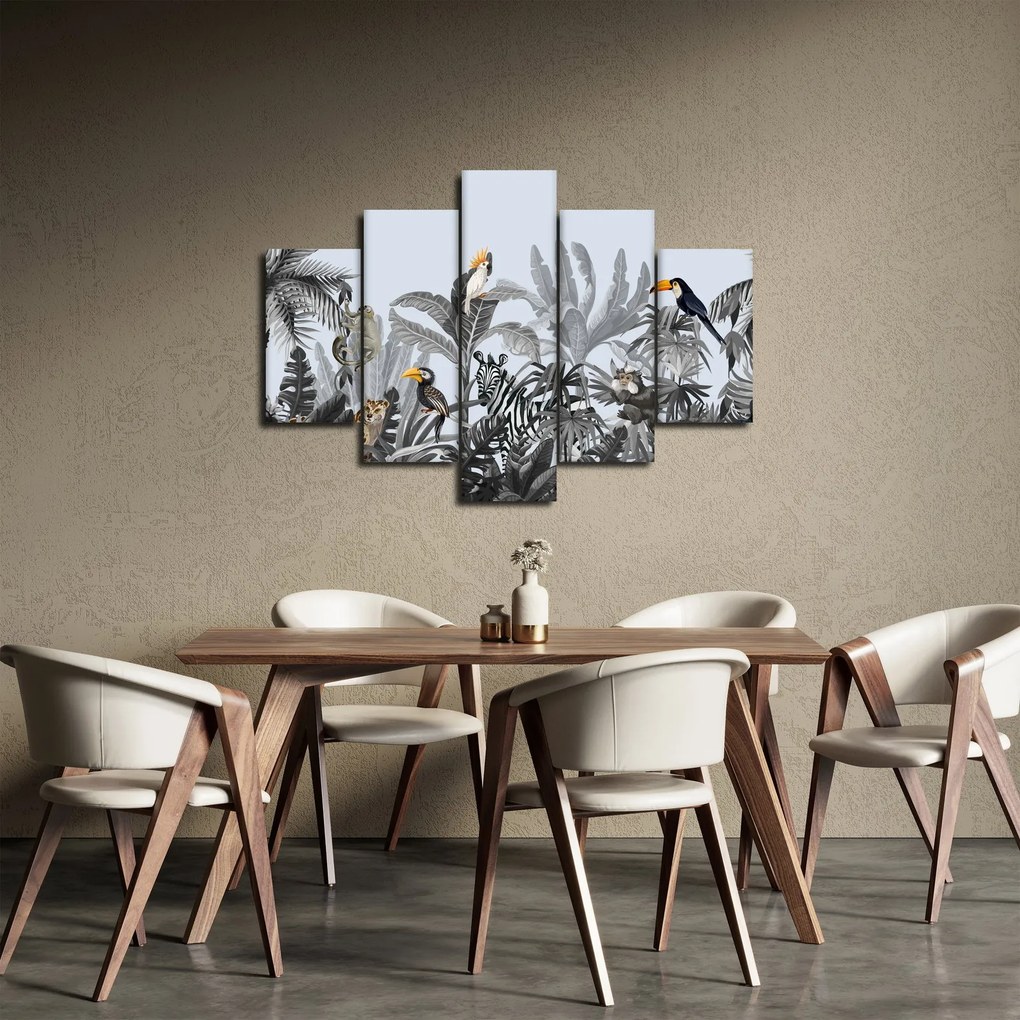 Tablou - Jungla ilustrată (150x105 cm)