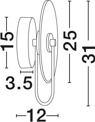 Aplica de perete LED ambientala MARU