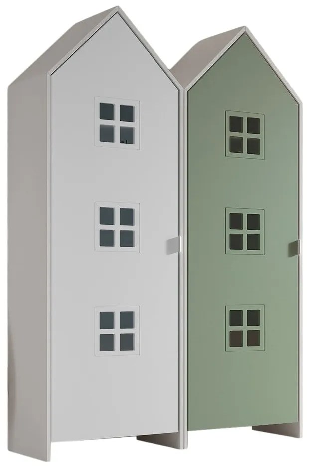 Șifonier de copii alb/verde 115x171,5 cm CASAMI BRUGES – Vipack