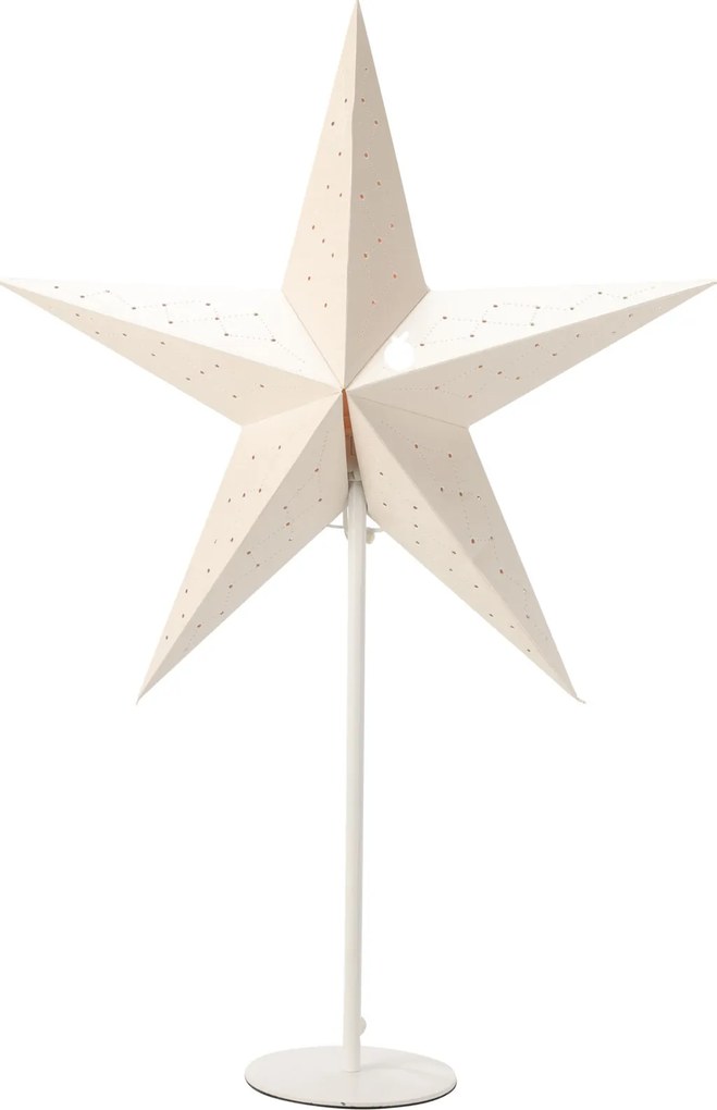 Stea decorativa stralucitoare din hartie, suport metalic, 45 cm