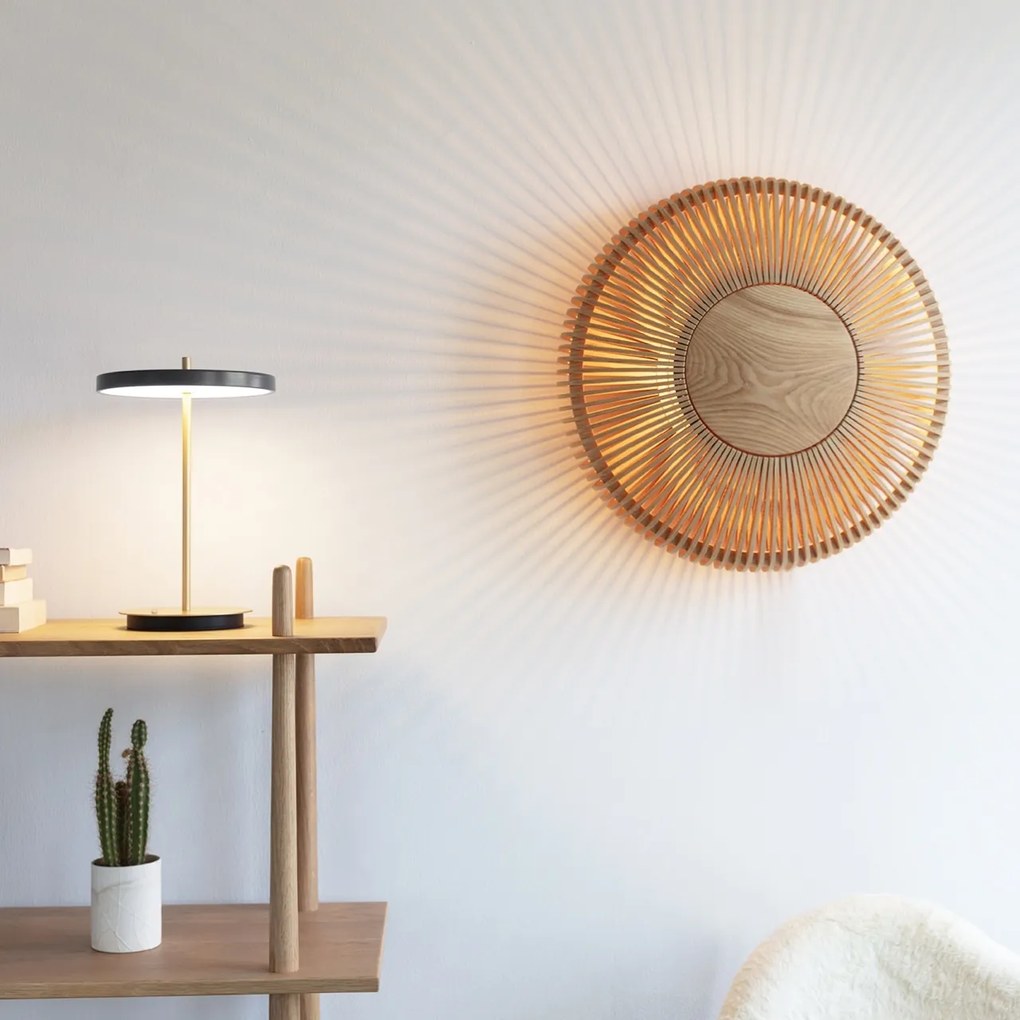 Aplica din lemn, lumina ambientala Clava Up Wood large - oak