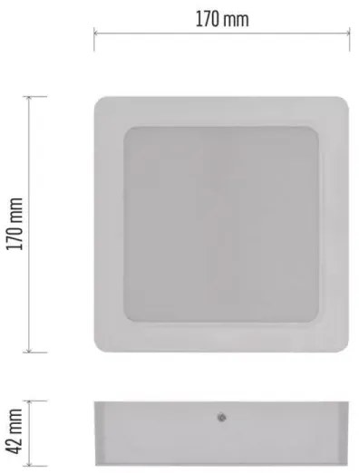 Plafonieră LED/18W/230V 17x17 cm albă