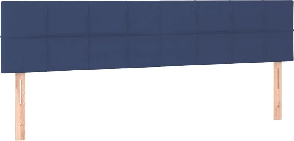 vidaXL Tăblii de pat, albastru, 180x5x78/88 cm, textil