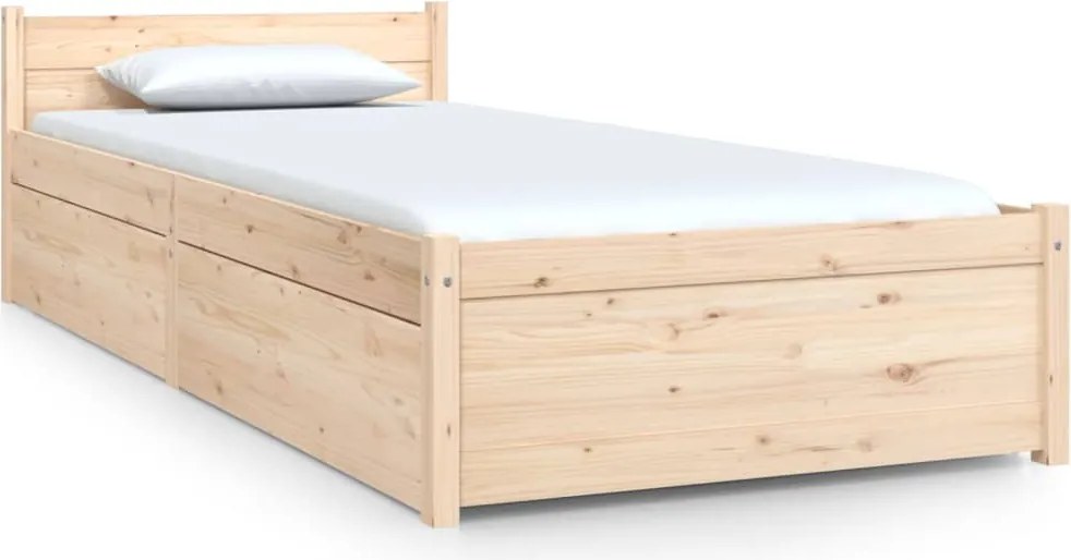 vidaXL Cadru de pat cu sertare Small Single, 75x190 cm