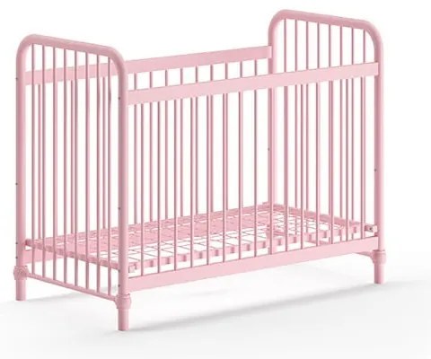 Pătuț roz din metal 60x120 cm BRONXX – Vipack