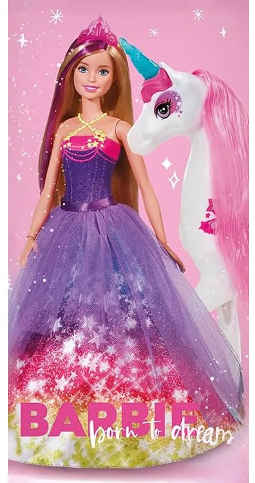Barbie Born to Dream prosop de baie, prosop de plajă 70x140cm