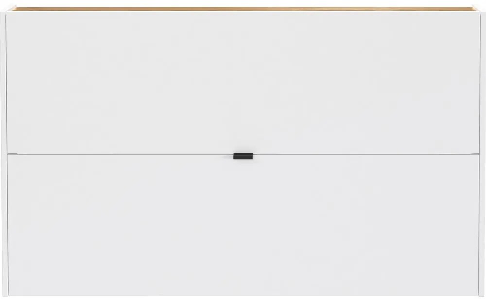 Pantofar alb cu deschidere înclinată, suspendat, cu aspect de lemn de stejar 140x83x18 cm Ameca – Germania