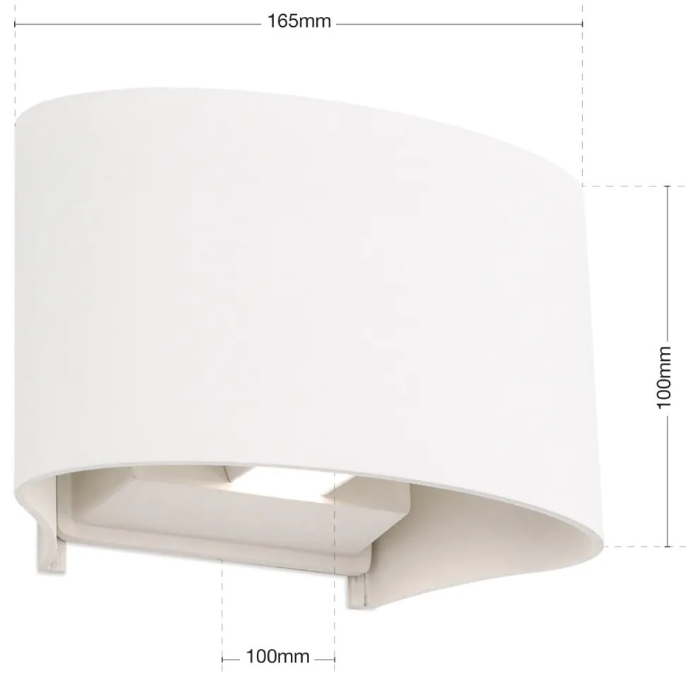Aplica LED de exterior design modern ambiental IP54 GRETA alba