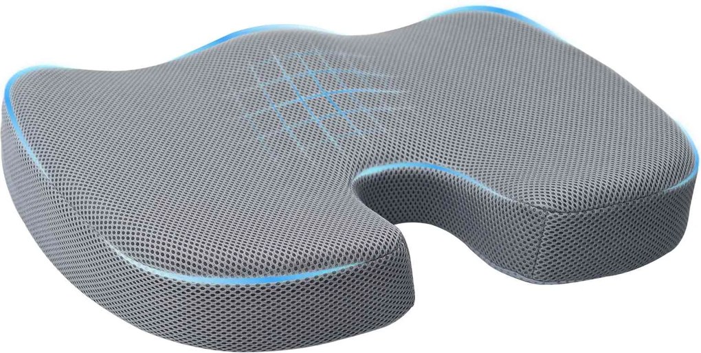 vidaXL Pernă pentru șezut Gri 47 x 37 x 8 cm Spumă cu Memorie