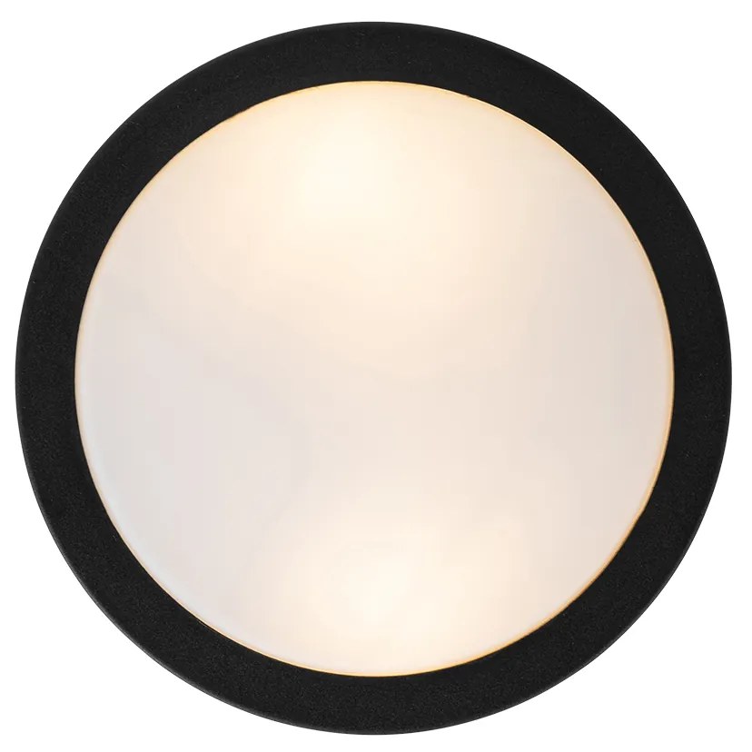Plafonieră modernă de exterior neagră 23 cm IP44 - Flavi