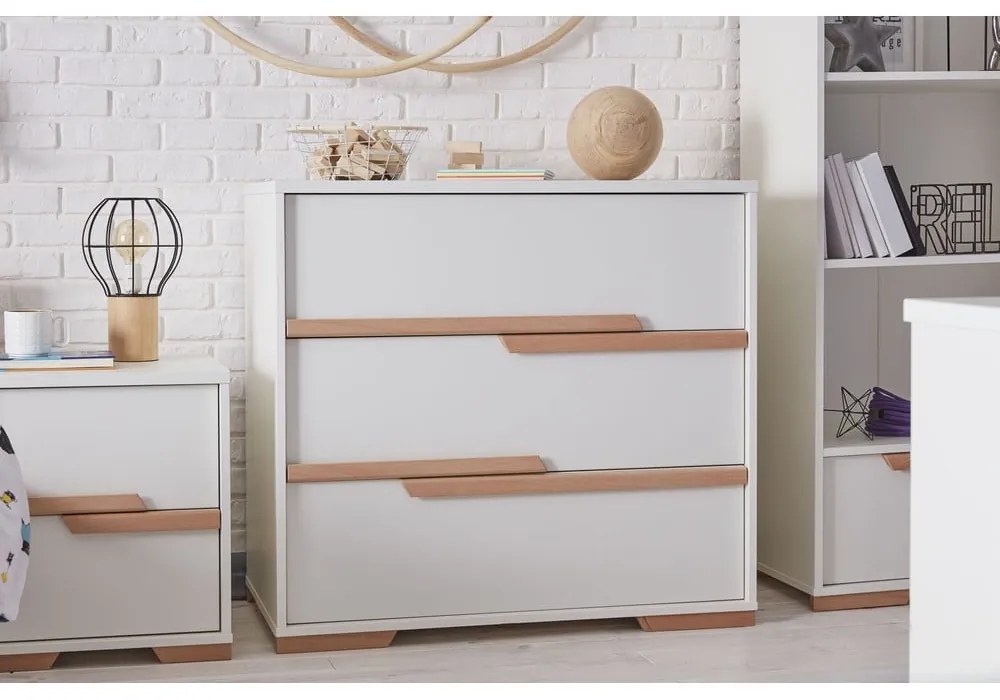 Comodă pentru copii Pinio Snap, alb