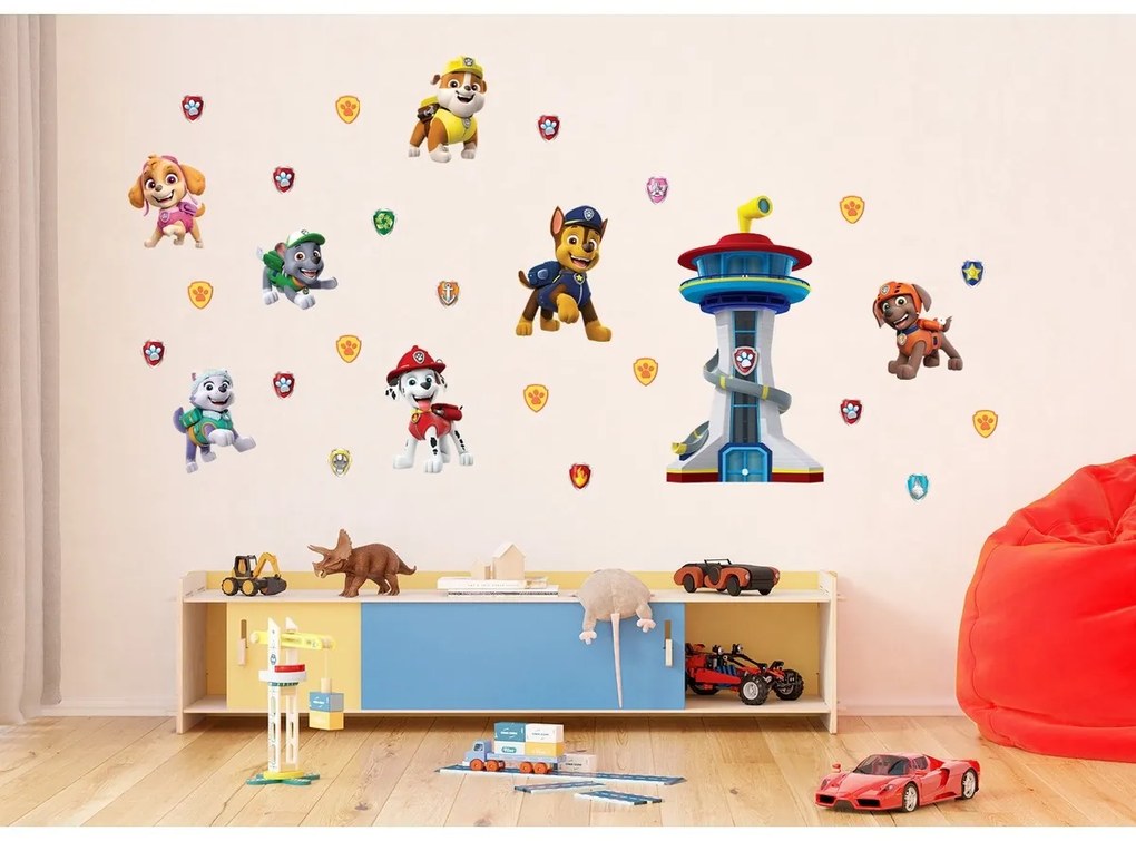 Decorațiuni autoadezive Paw Patrol, 65 x 85 cm
