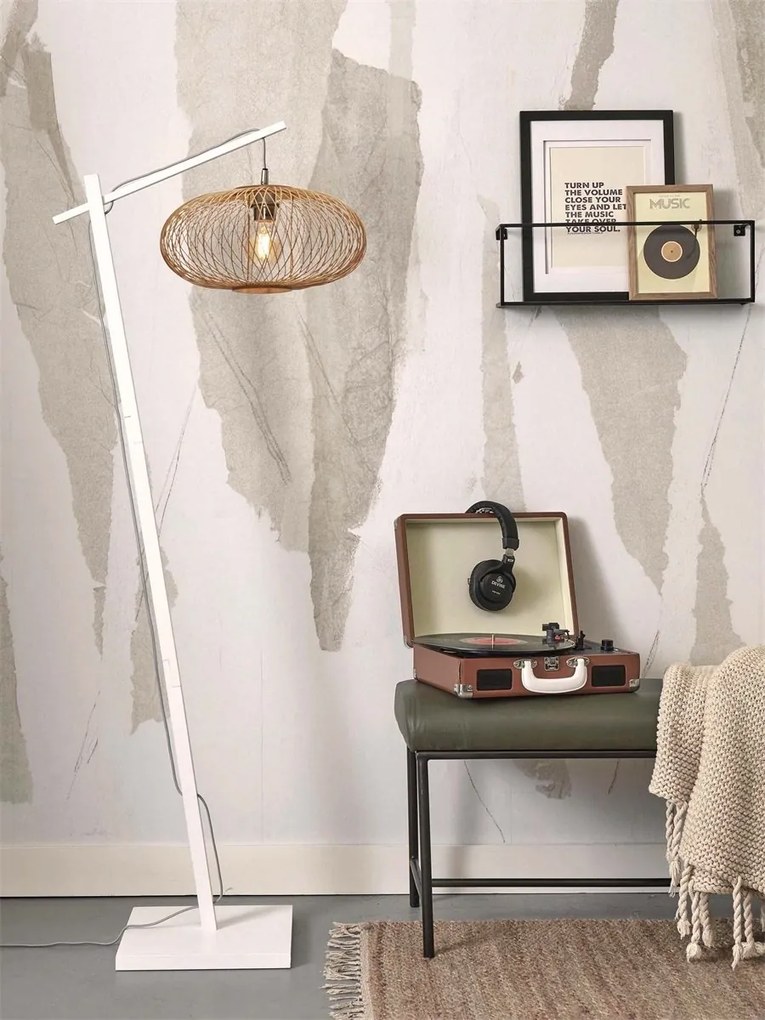 Lampadar eco din bambus Cango S white/40x20 nat