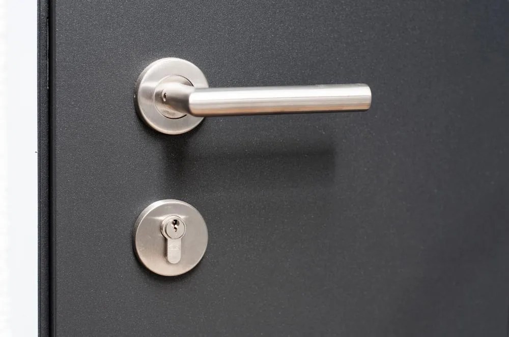 Usa Metalica de intrare in casa cu luminator lateral Turenwerke DS92 Gri Antracit, ST, Maner bara, 300mm