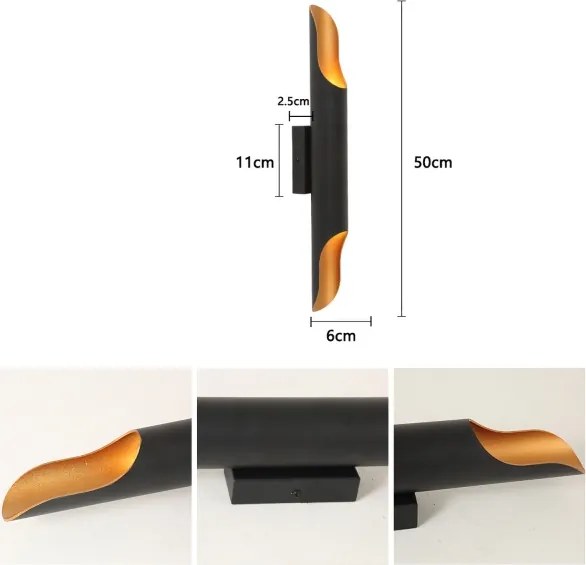 Brilagi - Aplica de perete KALMAR 2xE27/40W/230V negru/bronz