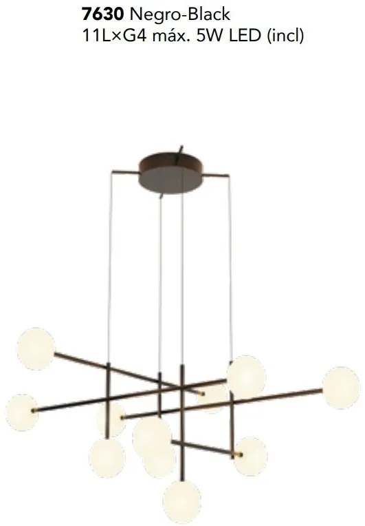 Lustra design Art Deco cu 11 surse de lumina CELLAR