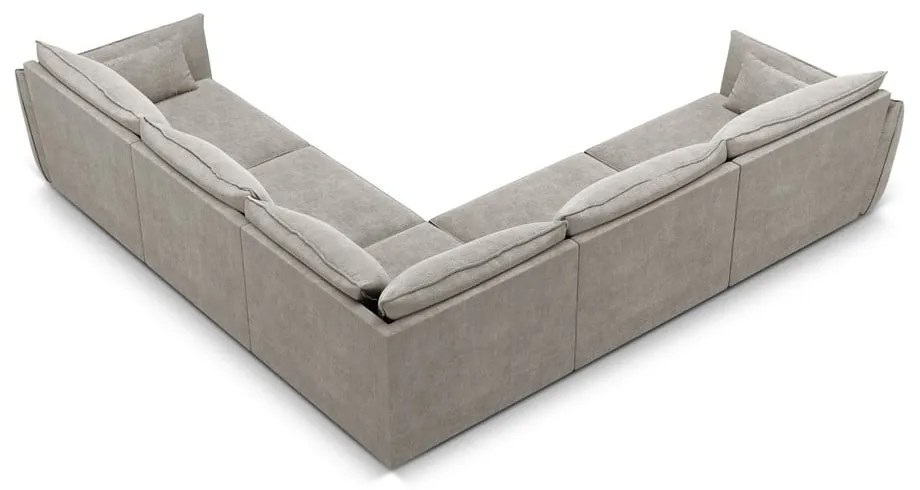 Colțar gri deschis (cu colț variabil) Vanda – Mazzini Sofas